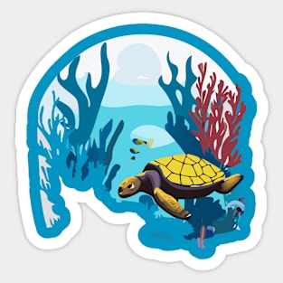 underwater scuba diving Sticker